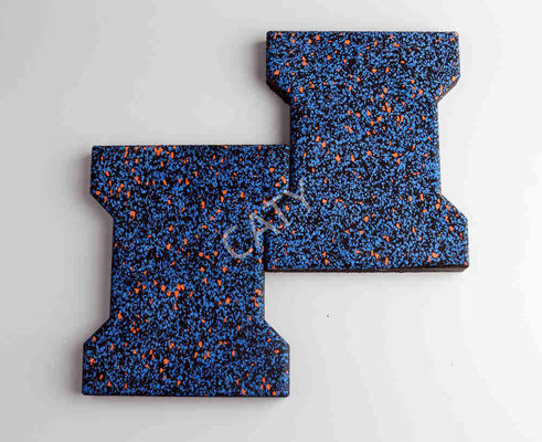 200x160mm de caucho entrelazado pavimentadores de suelo alfombra de absorción de impacto