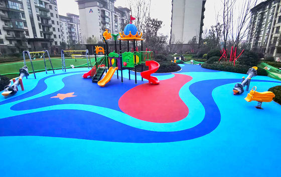 Piso de caucho para patios de juego EPDM antideslizante con multicolores resistentes a los rayos UV