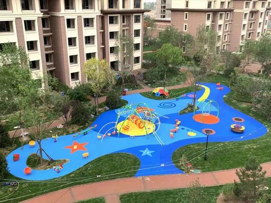 Parques infantiles al aire libre suelos de goma EPDM para parque de diversiones