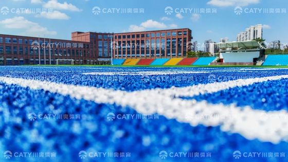 Granulados de goma azul EPDM Resistencia a las condiciones climáticas Buena absorción de golpes para la pista de atletismo