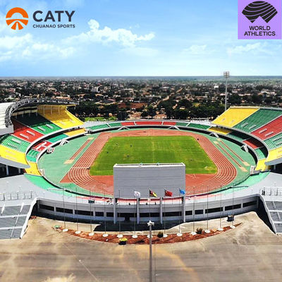 Sistema de sándwich de la IAAF Pista de running semi-prefabricada Materiales de pista y campo de atletismo Granulos de caucho EPDM para la superficie del patio de juego