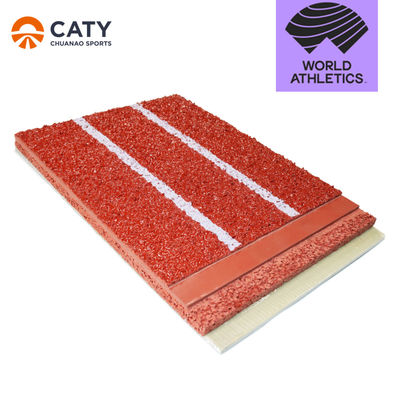 Indoor & Outdoor 8-13mm Sándwich Revestido con Spray Atlético de caucho Pista de correr Pistas para deportes Piso Pista de correr