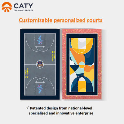 Nuevo diseño Superficie de PU personalizable Corte de deportes al aire libre prefabricada Baloncesto Voleibol Bádminton Corte de tenis Suelos para instalaciones deportivas