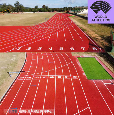 IAAF Aprobado Pista de carreras de caucho sintético EPDM de alto rendimiento Pista de carreras para deportes Campo de deportes Centro de entrenamiento Centro de entrenamiento Complejo deportivo Clubes deportivos