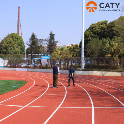 Deportes al aire libre Bajo mantenimiento de EPDM de caucho Pista de carreras de carreras de EPDM rojo Gránulos