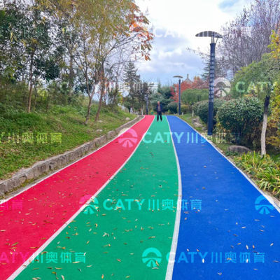 Material de pista de trayecto exterior anti-UV Granula EPDM y aglutinante de PU para el patio de recreo de la escuela