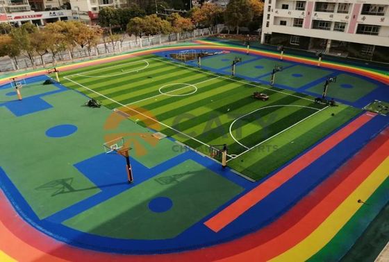 Piso de caucho deportivo multifuncional y versátil para diversos espacios interiores y exteriores