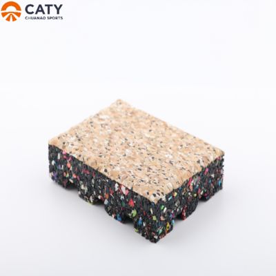 Tejas de caucho de calidad multicolor, diseño estético con antiderrapante y absorción de golpes para el área del gimnasio
