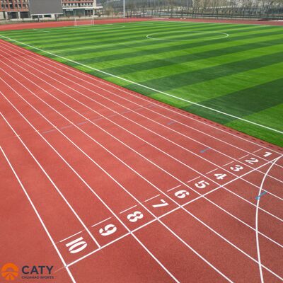 Superficie deportiva híbrida duradera y rentable, granulos combinados de EPDM con aglutinante PU para escuelas y centros deportivos