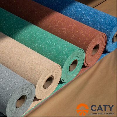 Rollo de goma EPDM antideslizante y resistente al desgaste, garantía de seguridad y absorción de ruido para uso comercial