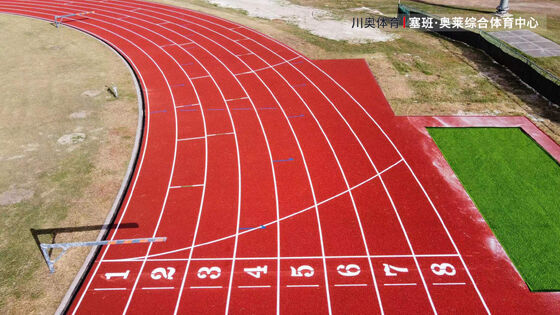 Pista de atletismo de ingeniería multicapa, estructura compuesta para una elasticidad consistente y competición profesional