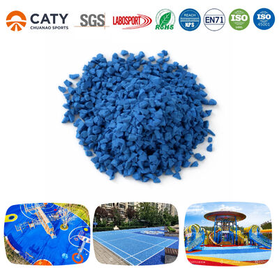 Granulos de caucho EPDM no tóxicos y anti-UV con absorción de golpes para superficies de patios de recreo y pistas de atletismo
