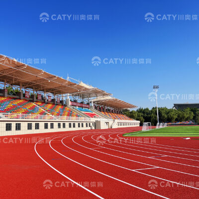 Instalación de área de juego de caucho fundido con caucho triturado, pista de atletismo, pista deportiva