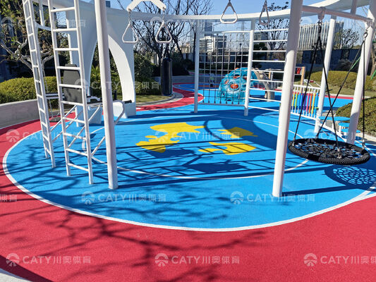 Granulos de goma EPDM resistentes a los rayos UV para la seguridad de la superficie del patio de recreo.