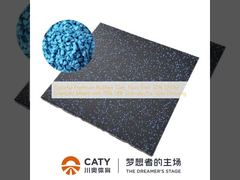 Tejas de caucho de primera calidad de colores, 30% de granulados no tóxicos de EPDM mezclados con 70% de granulados de SBR para pisos de gimnasio