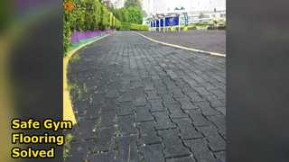 El caucho del hueso de perro teja el suelo del gimnasio fácil de instalar